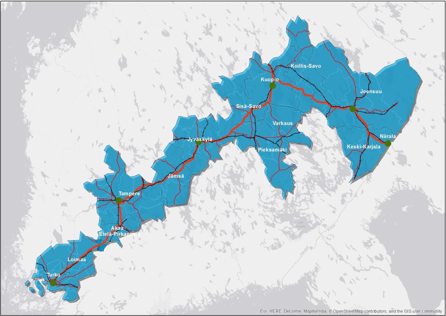 Ysiväylä on neljännes Suomesta!