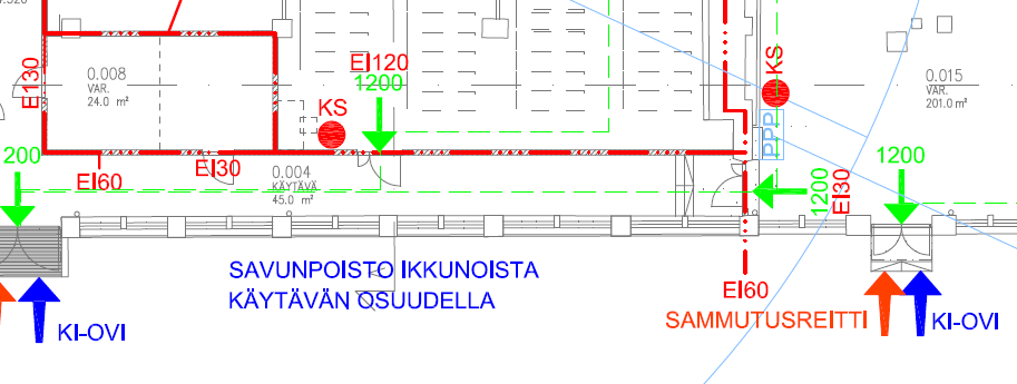 40 Kuva 8. Arkistotilan savunpoisto esimerkkikohteessa Kuva 9.