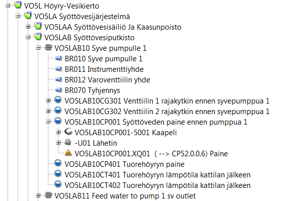 ALMAn rooli voimalaitoksella - Voimalaitokselle valittiin käytettäväksi KKS tunnusjärjestelmä, joka on yleisesti käytössä voimalaitoksilla.