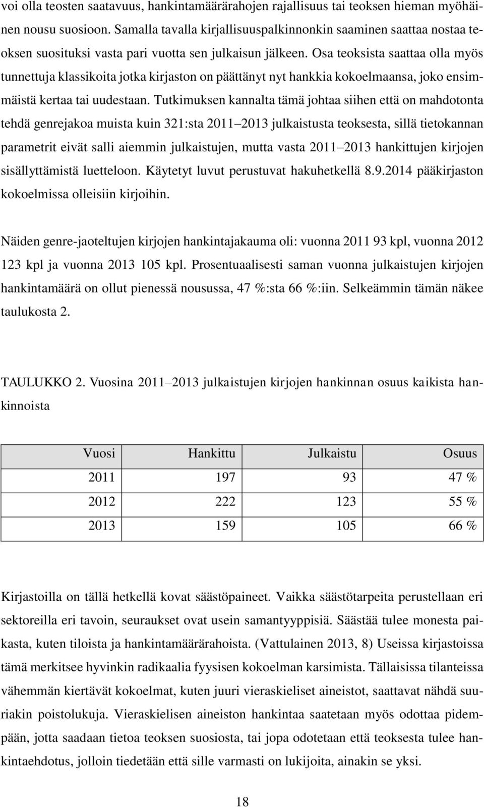 Osa teoksista saattaa olla myös tunnettuja klassikoita jotka kirjaston on päättänyt nyt hankkia kokoelmaansa, joko ensimmäistä kertaa tai uudestaan.