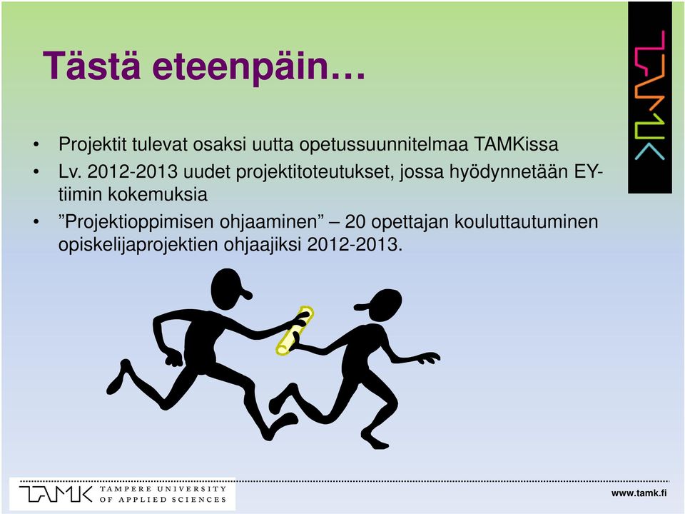 2012-2013 uudet projektitoteutukset, jossa hyödynnetään