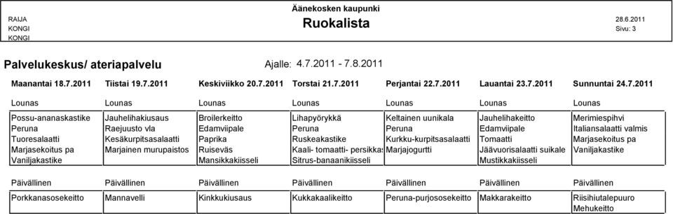 2011 Keskiviikko 20.7.