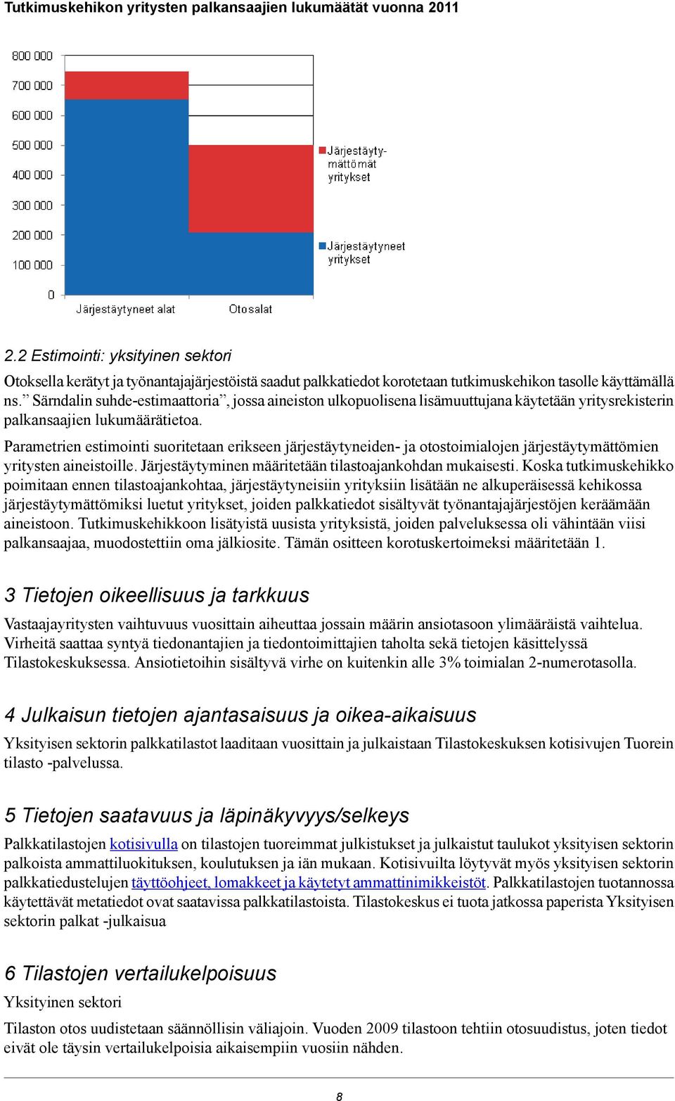 Särndalin suhde-estimaattoria, jossa aineiston ulkopuolisena lisämuuttujana käytetään yritysrekisterin palkansaajien lukumäärätietoa.
