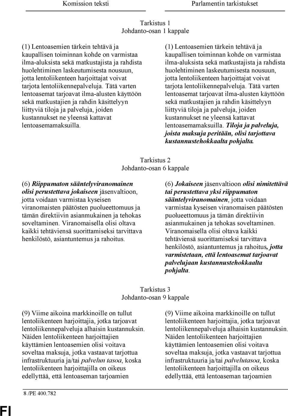 Tätä varten lentoasemat tarjoavat ilma-alusten käyttöön sekä matkustajien ja rahdin käsittelyyn liittyviä tiloja ja palveluja, joiden kustannukset ne yleensä kattavat lentoasemamaksuilla.