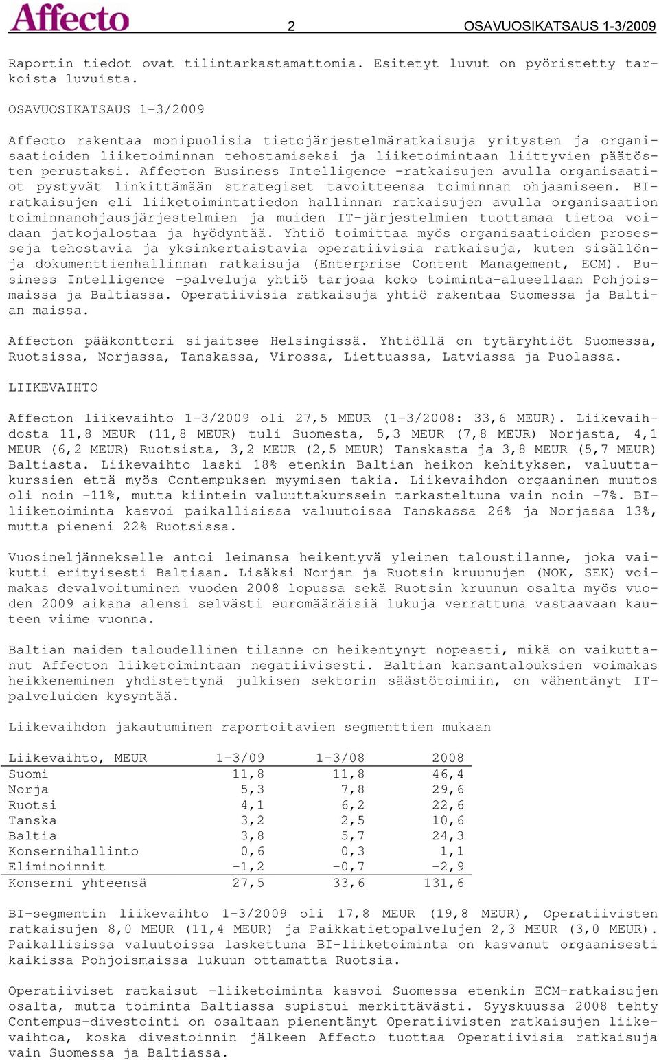 Affecton Business Intelligence -ratkaisujen avulla organisaatiot pystyvät linkittämään strategiset tavoitteensa toiminnan ohjaamiseen.