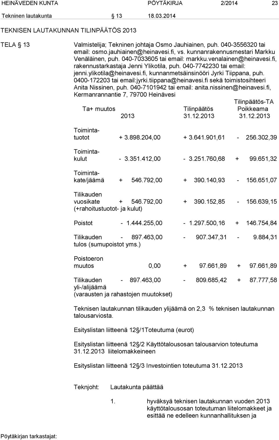 ylikotila@heinavesi.fi, kunnanmetsäinsinööri Jyrki Tiippana, puh. 0400-172203 tai email:jyrki.tiippana@heinavesi.fi sekä toimistosihteeri Anita Nissinen, puh. 040-7101942 tai email: anita.