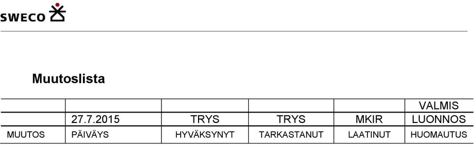 LUONNOS MUUTOS PÄIVÄYS