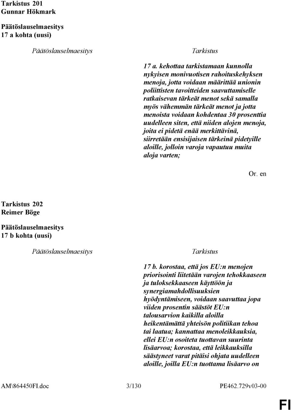 vähemmän tärkeät menot ja jotta menoista voidaan kohdentaa 30 prosenttia uudelleen siten, että niiden alojen menoja, joita ei pidetä enää merkittävinä, siirretään ensisijaisen tärkeinä pidetyille