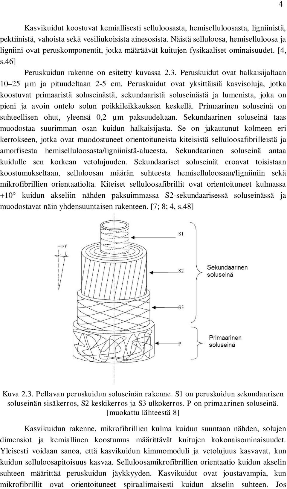 Peruskuidut ovat halkaisijaltaan 10 25 µm ja pituudeltaan 2-5 cm.