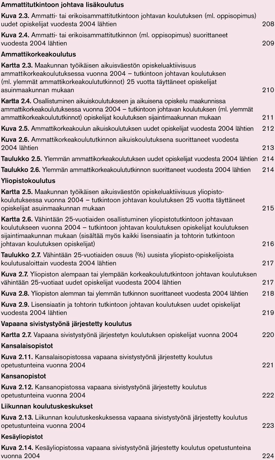 Maakunnan työikäisen aikuisväestön opiskeluaktiivisuus ammattikorkeakoulutuksessa vuonna 24 tutkintoon johtavan koulutuksen (ml.