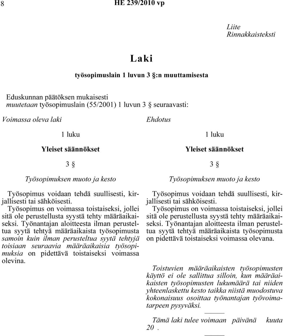Työsopimus on voimassa toistaiseksi, jollei sitä ole perustellusta syystä tehty määräaikaiseksi.