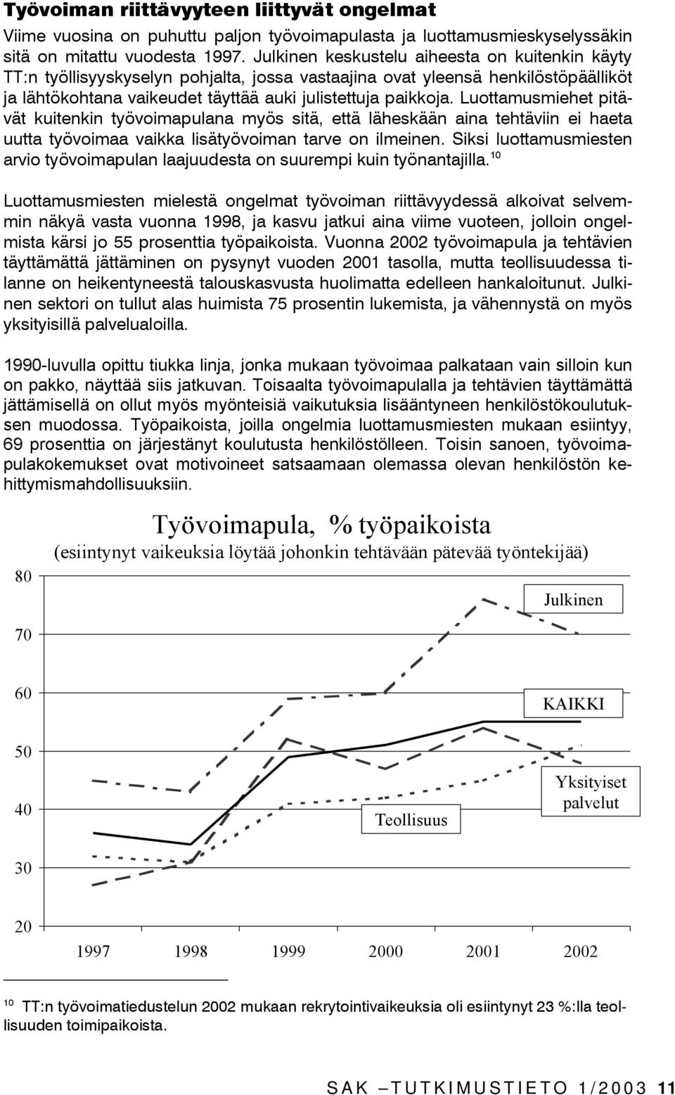 Luottamusmiehet pitävät kuitenkin työvoimapulana myös sitä, että läheskään aina tehtäviin ei haeta uutta työvoimaa vaikka lisätyövoiman tarve on ilmeinen.