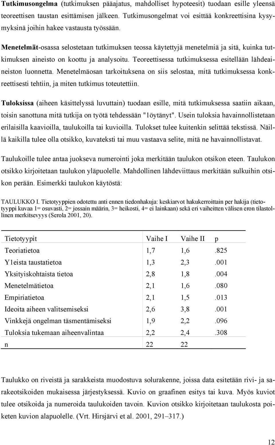 Menetelmät-osassa selostetaan tutkimuksen teossa käytettyjä menetelmiä ja sitä, kuinka tutkimuksen aineisto on koottu ja analysoitu. Teoreettisessa tutkimuksessa esitellään lähdeaineiston luonnetta.