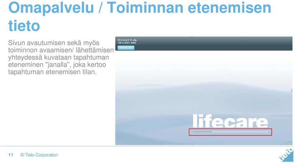 lähettämisen yhteydessä kuvataan tapahtuman