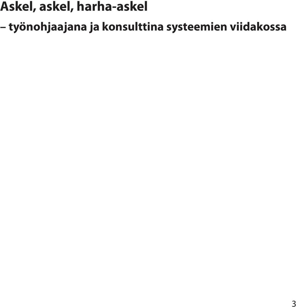 työnohjaajana ja