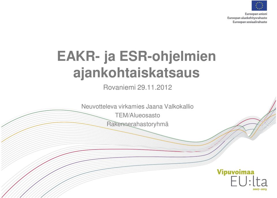 2012 Neuvotteleva virkamies Jaana