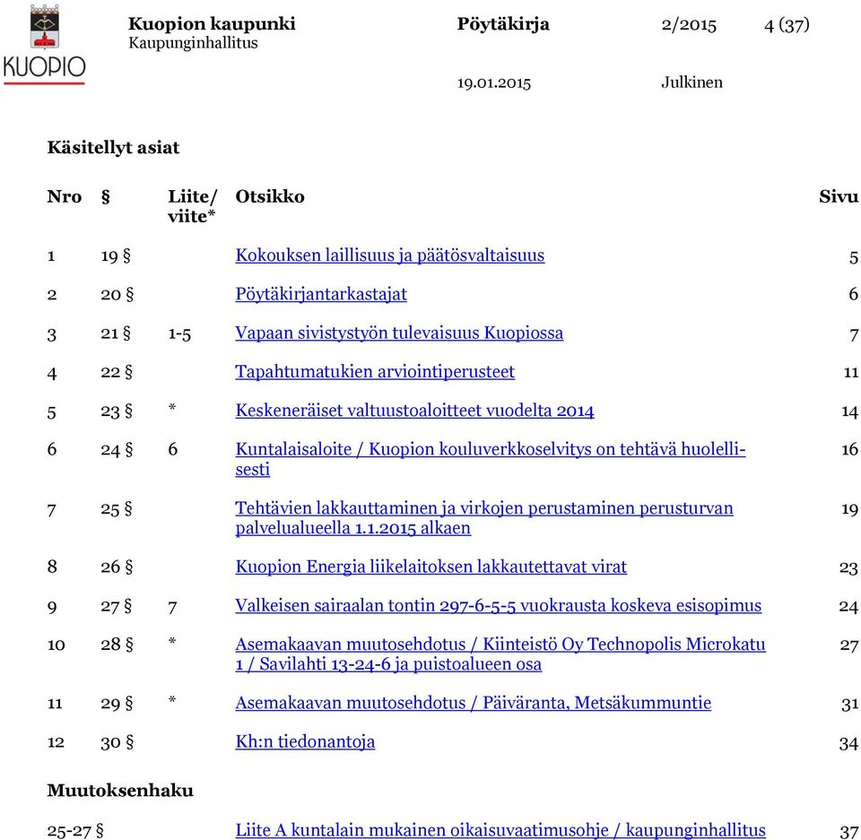 tehtävä huolellisesti 7 25 Tehtävien lakkauttaminen ja virkojen perustaminen perusturvan palvelualueella 1.