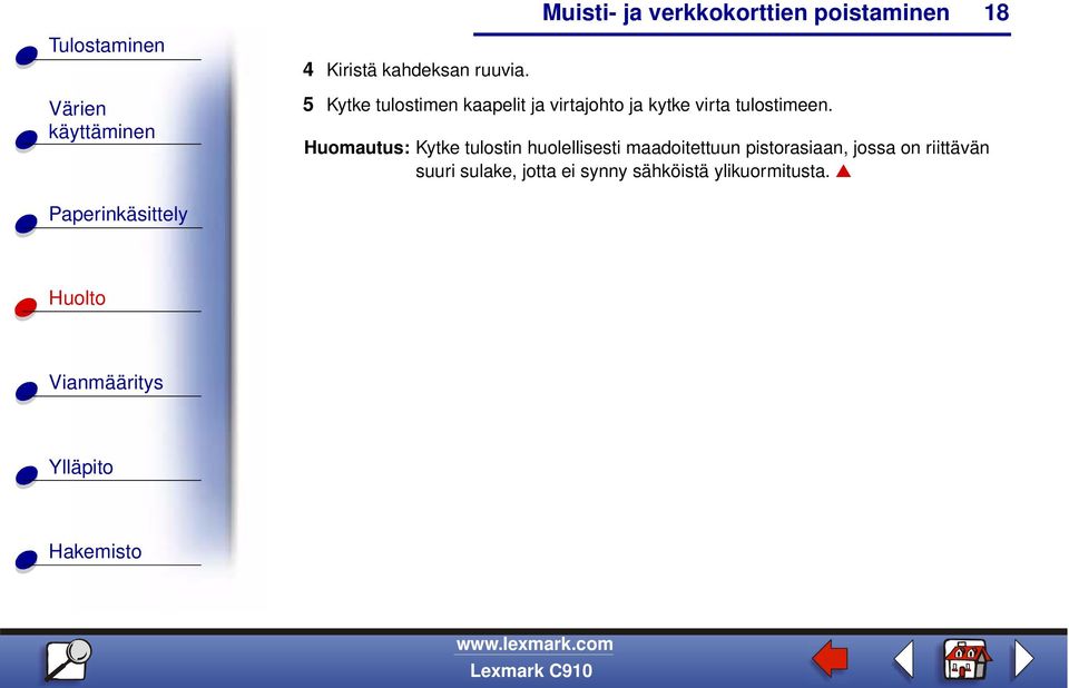 tulostimeen.