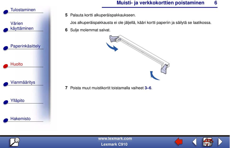 kortti paperiin ja säilytä se laatikossa.
