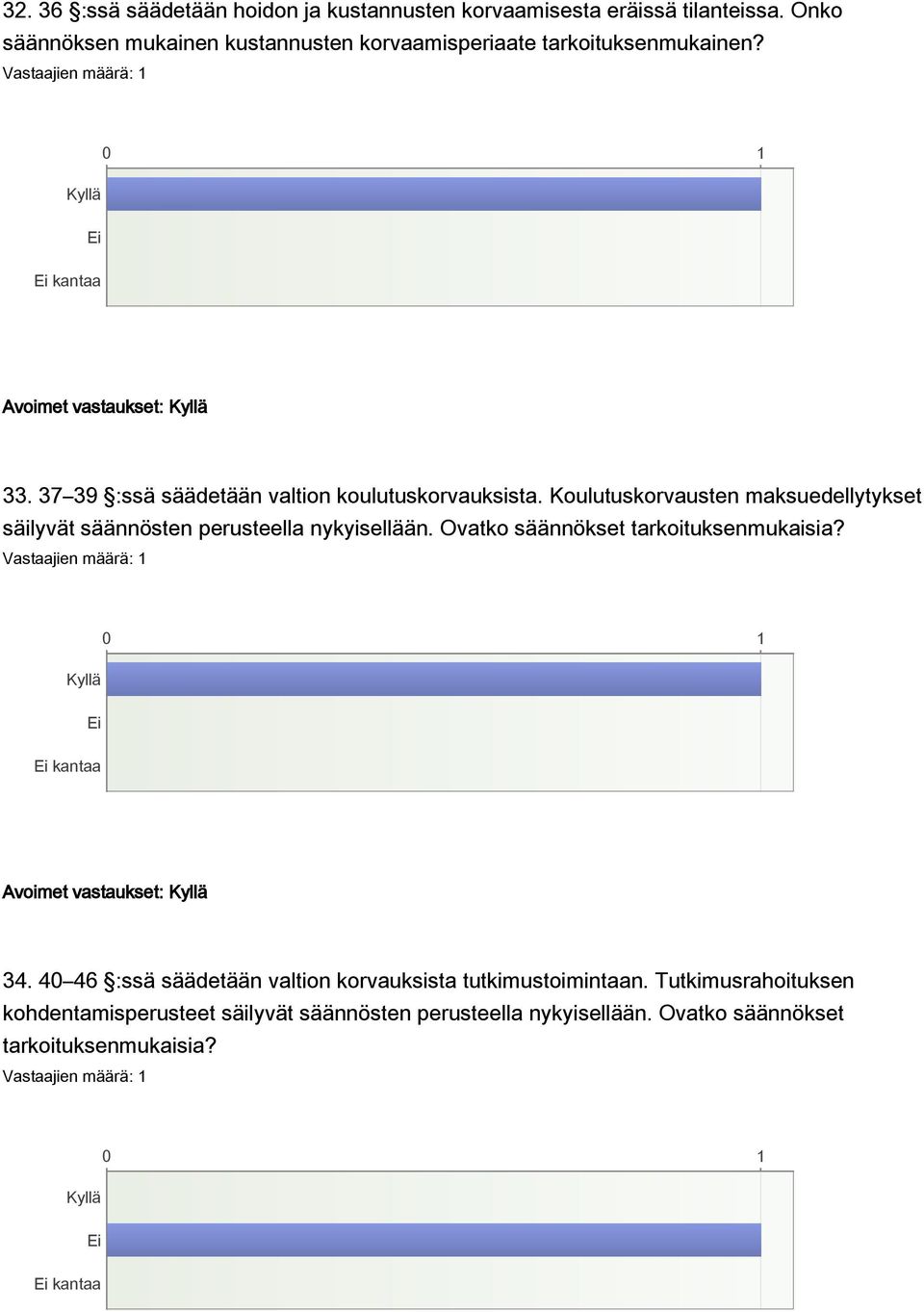 37 39 :ssä säädetään valtion koulutuskorvauksista. Koulutuskorvausten maksuedellytykset säilyvät säännösten perusteella nykyisellään.