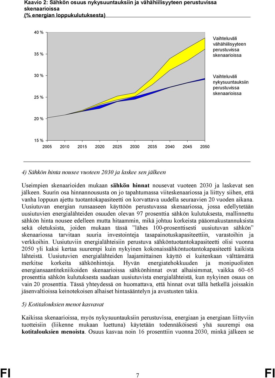 mukaan sähkön hinnat nousevat vuoteen 2030 ja laskevat sen jälkeen.