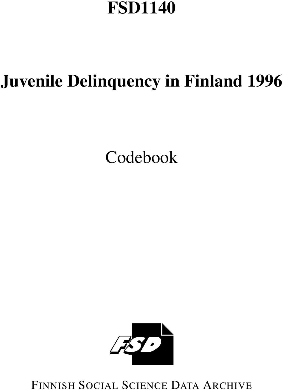 1996 Codebook FINNISH
