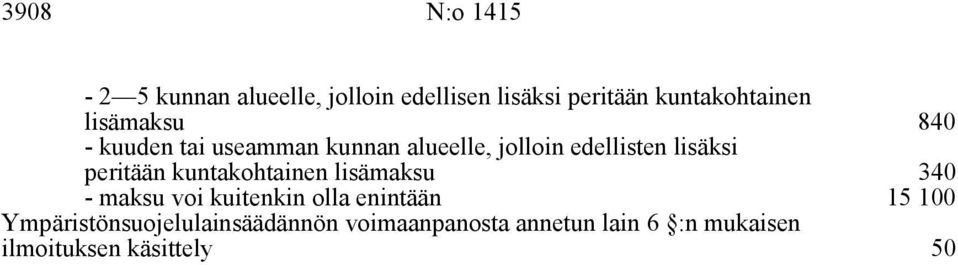 peritään kuntakohtainen lisämaksu 340 - maksu voi kuitenkin olla enintään