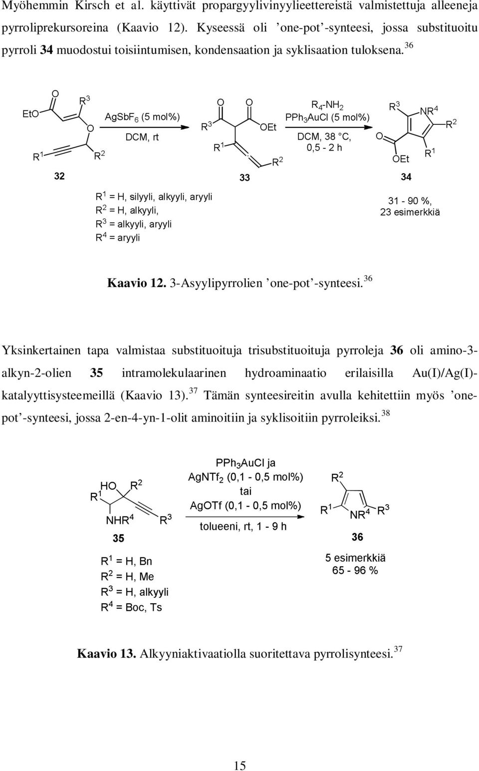 3-Asyylipyrrolien one-pot -synteesi.