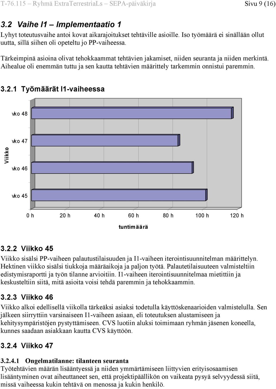 Aihealue oli enemmän tuttu ja sen kautta tehtävien määrittely tarkemmin onnistui paremmin. 3.2.