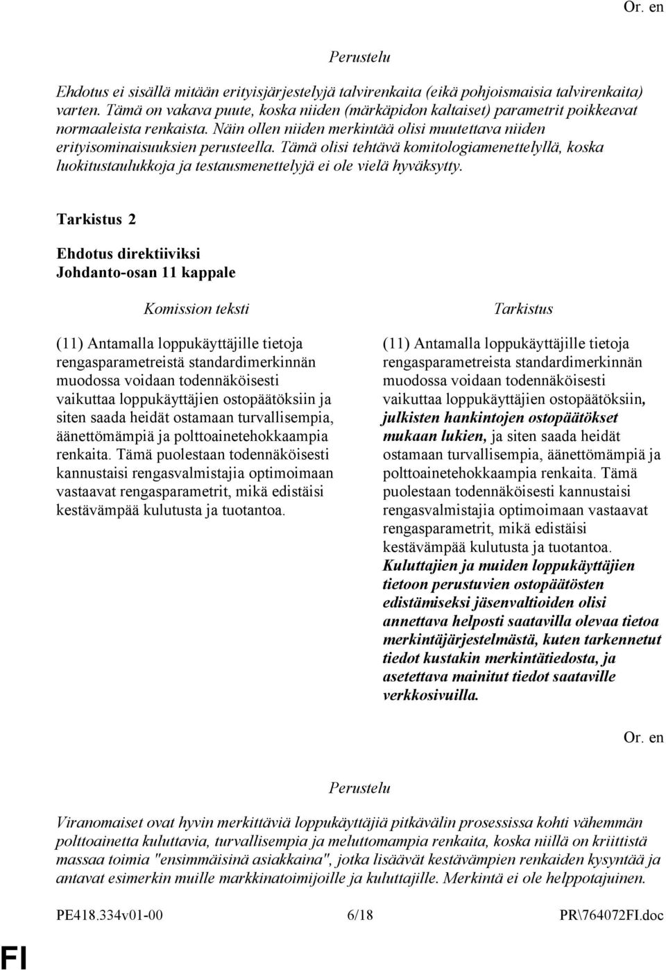 Tämä olisi tehtävä komitologiamenettelyllä, koska luokitustaulukkoja ja testausmenettelyjä ei ole vielä hyväksytty.