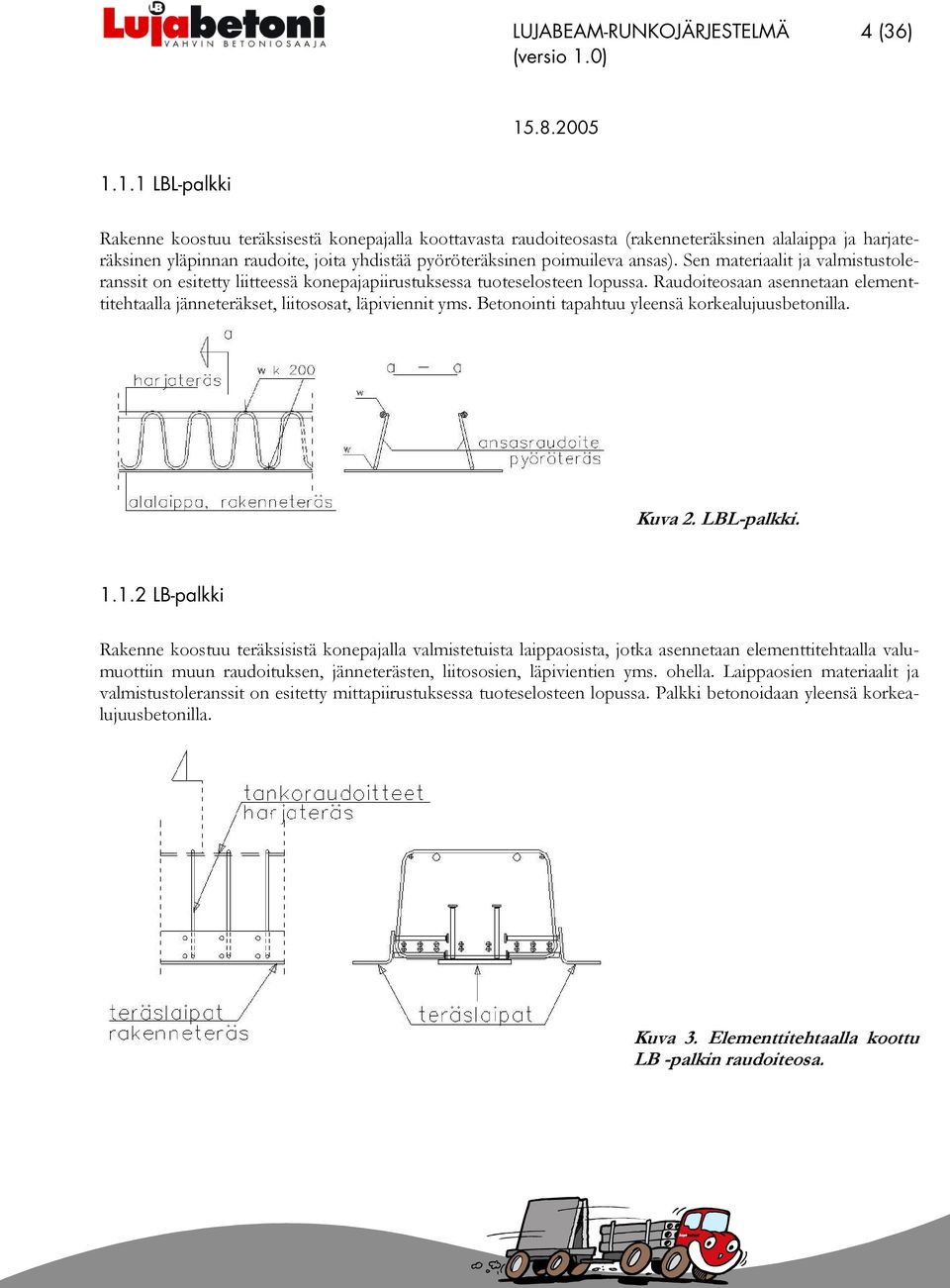 Betonont tapahtuu yeensä oreaujuusbetona. Kuva. LBL-pa. 1.