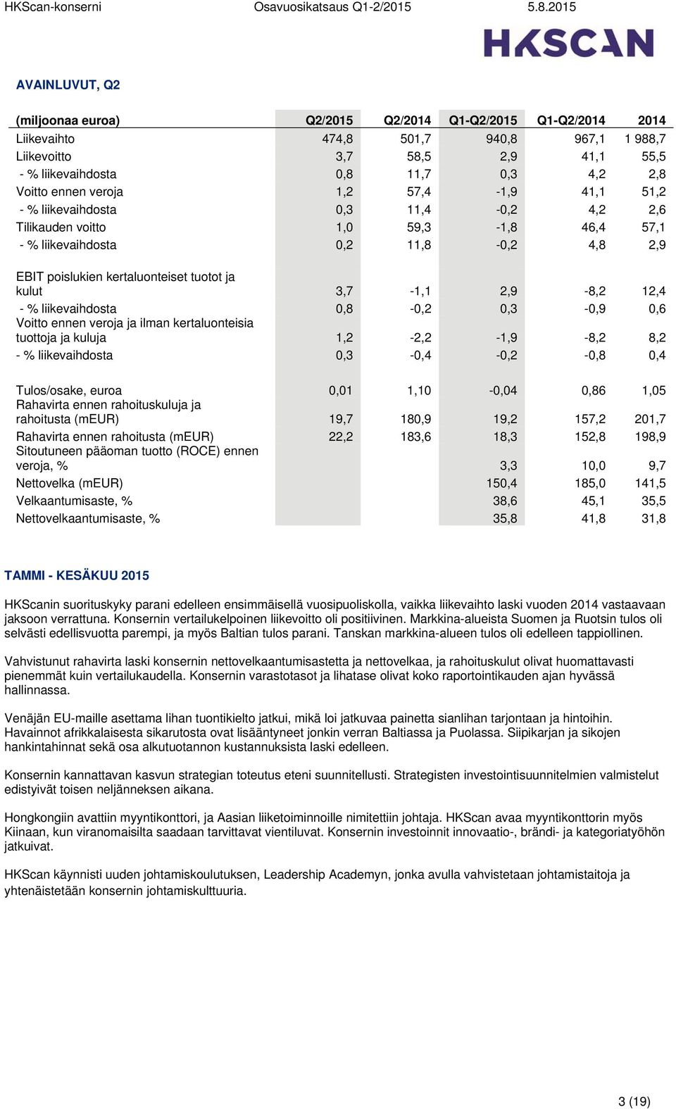 tuotot ja kulut 3,7-1,1 2,9-8,2 12,4 - % liikevaihdosta 0,8-0,2 0,3-0,9 0,6 Voitto ennen veroja ja ilman kertaluonteisia tuottoja ja kuluja 1,2-2,2-1,9-8,2 8,2 - % liikevaihdosta 0,3-0,4-0,2-0,8 0,4