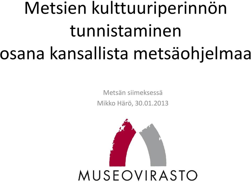 kansallista metsäohjelmaa