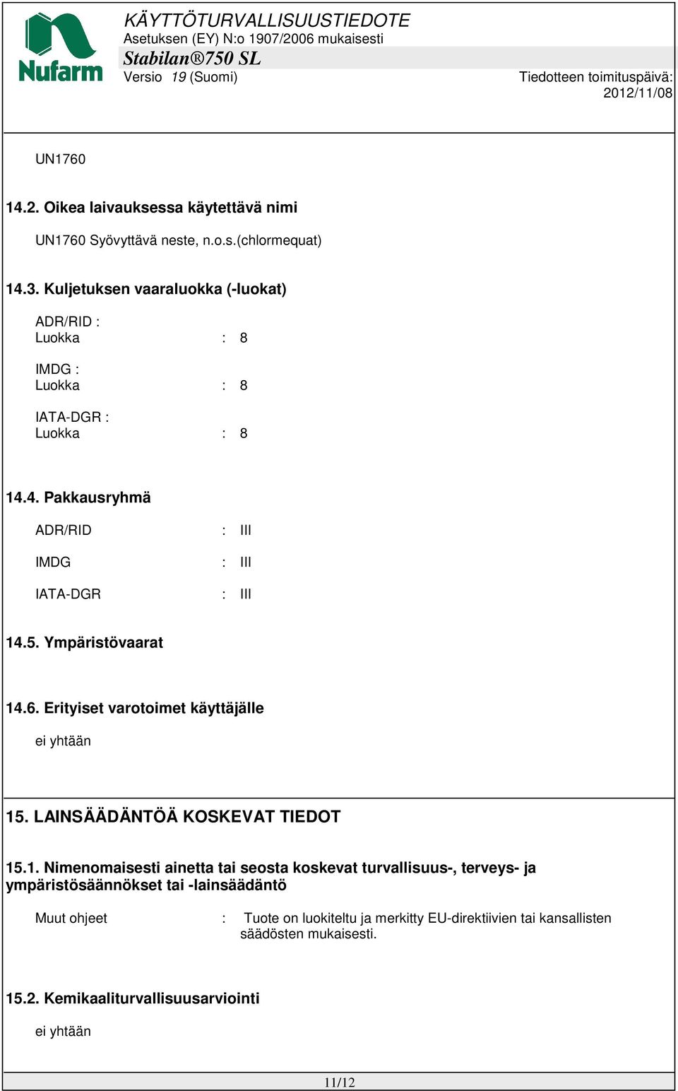 5. Ympäristövaarat 14