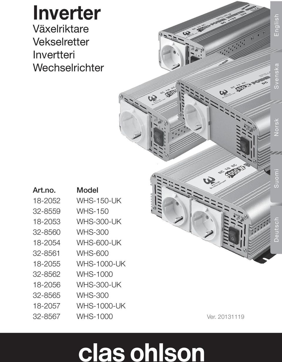 Model 18-2052 WHS-150-UK 32-8559 WHS-150 18-2053 WHS-300-UK 32-8560 WHS-300 18-2054