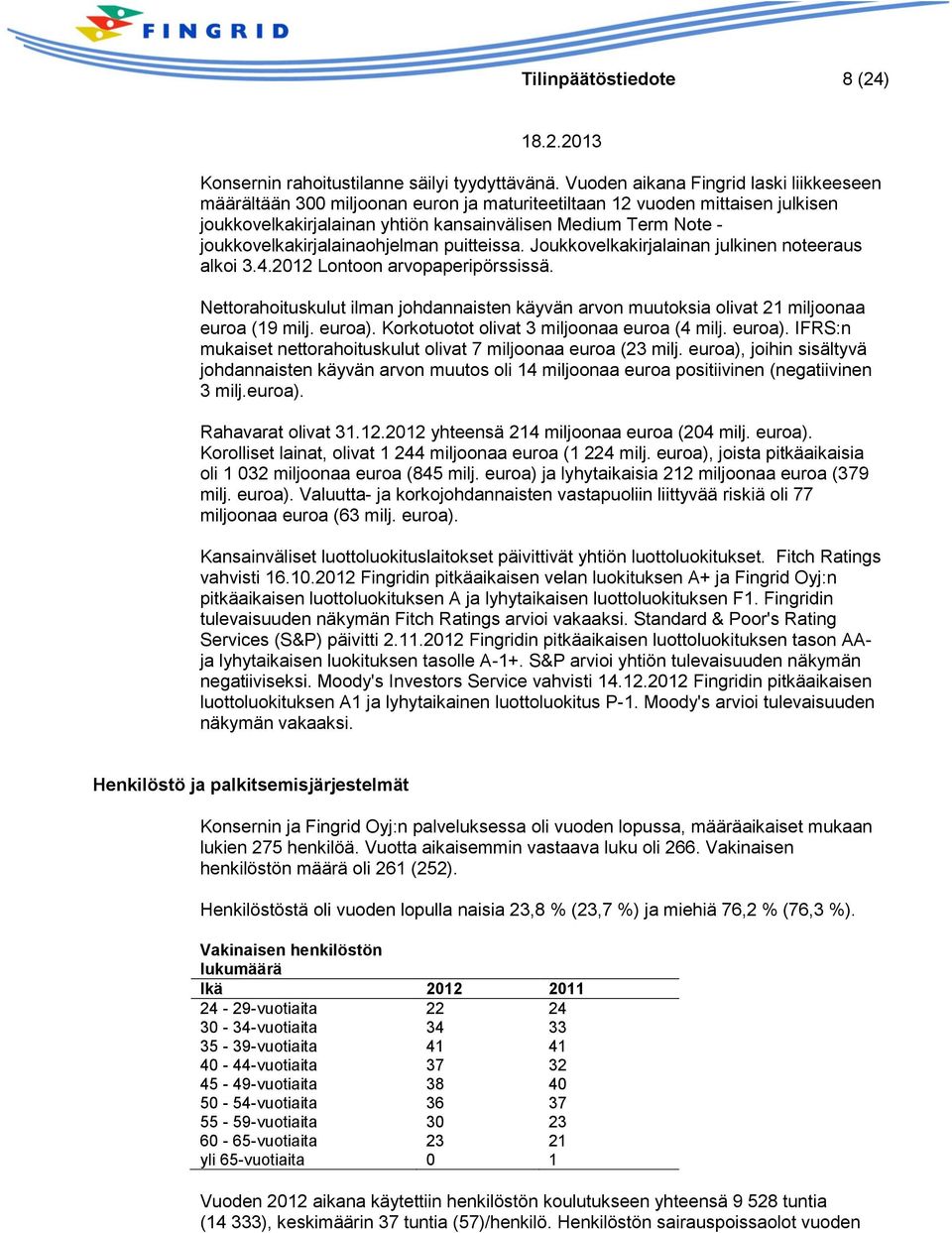 joukkovelkakirjalainaohjelman puitteissa. Joukkovelkakirjalainan julkinen noteeraus alkoi 3.4.2012 Lontoon arvopaperipörssissä.