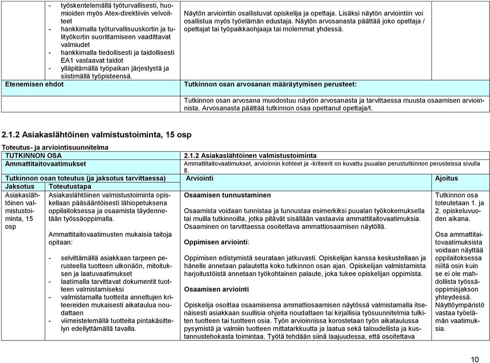 Lisäksi näytön arviointiin voi osallistua myös työelämän edustaja. Näytön arvosanasta päättää joko opettaja / opettajat tai työpaikkaohjaaja tai molemmat yhdessä.