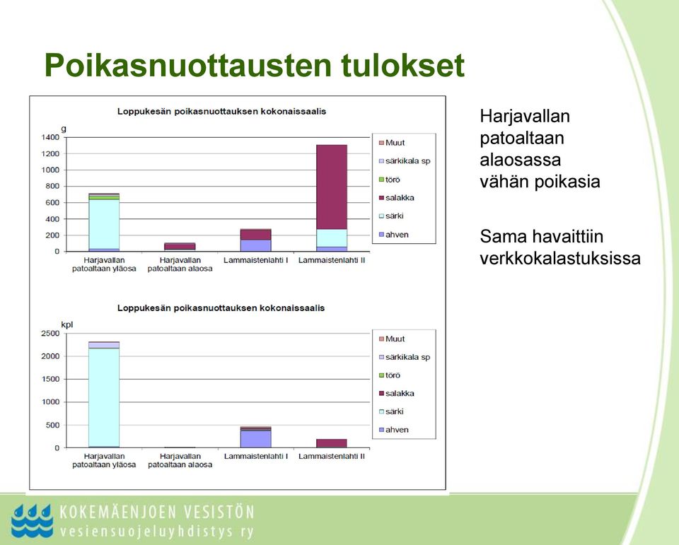 alaosassa vähän poikasia