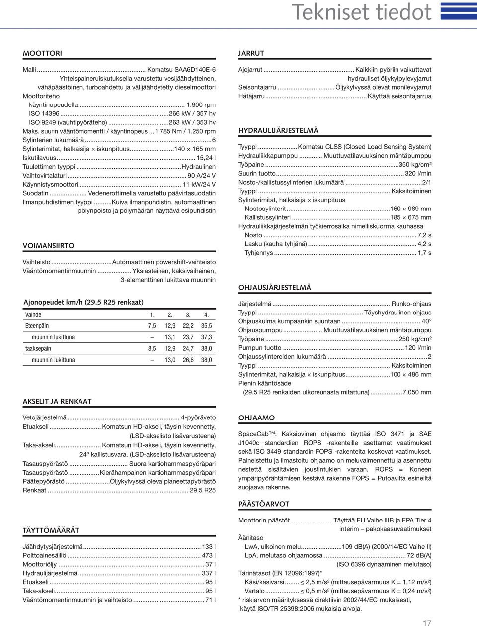 ..266 kw / 357 hv ISO 9249 (vauhtipyöräteho)...263 kw / 353 hv Maks. suurin vääntömomentti / käyntinopeus... 1.785 Nm / 1.250 rpm Sylinterien lukumäärä...6 Sylinterimitat, halkaisija iskunpituus.