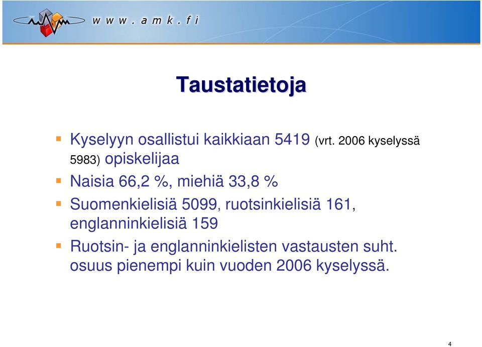 Suomenkielisiä 5099, ruotsinkielisiä 161, englanninkielisiä 159