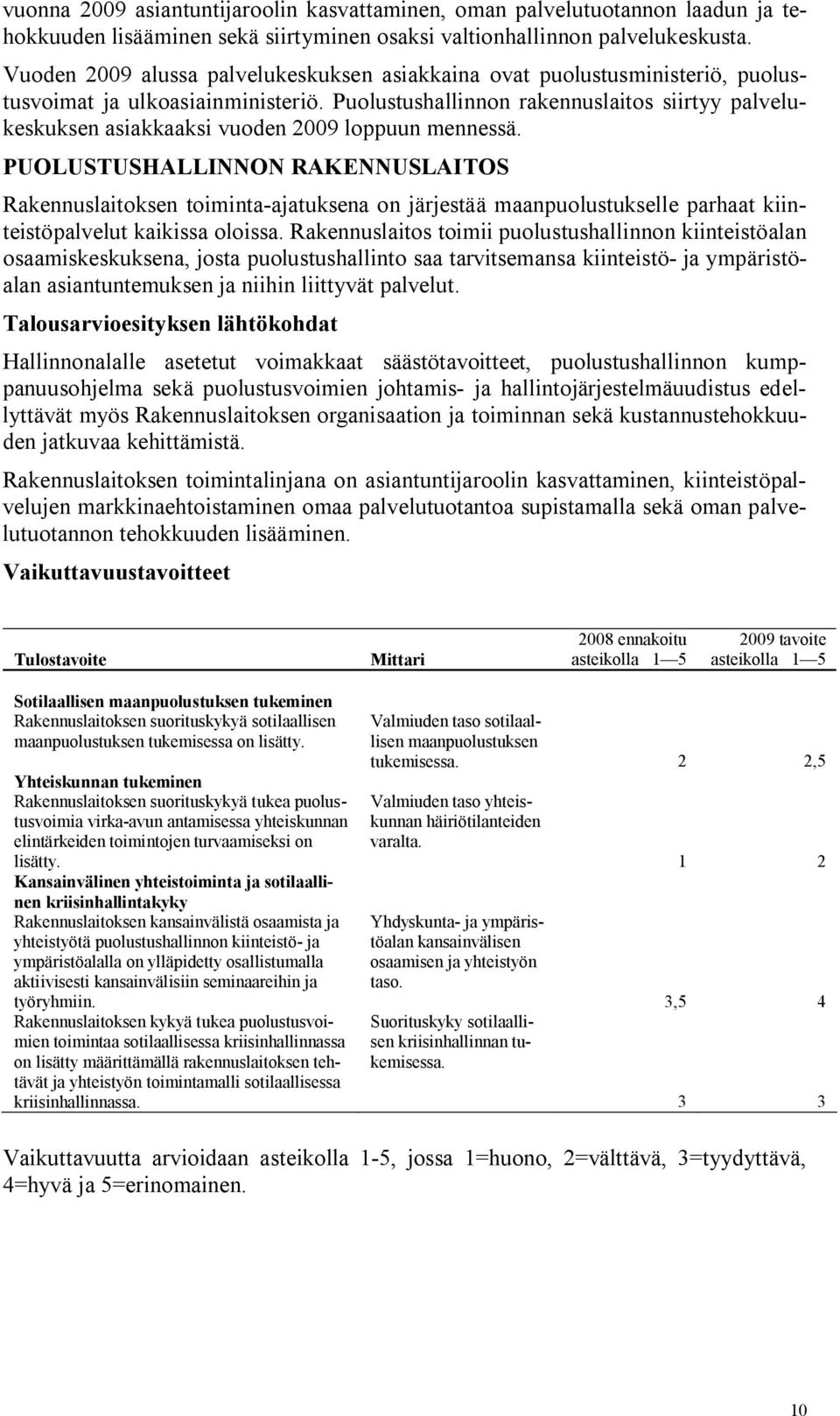 Puolustushallinnon rakennuslaitos siirtyy palvelukeskuksen asiakkaaksi vuoden loppuun mennessä.