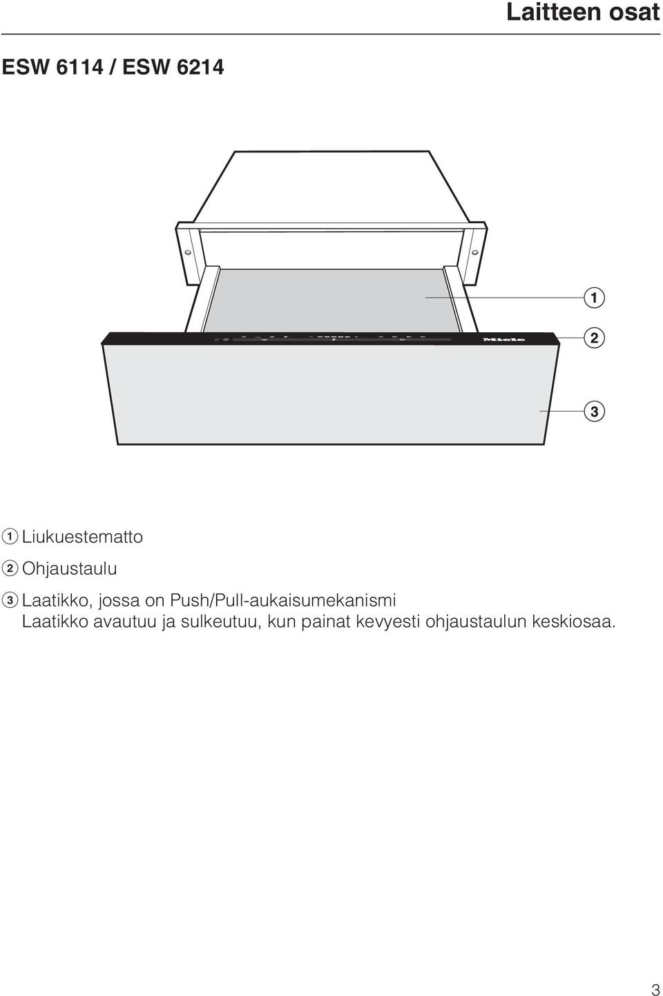 Push/Pull-aukaisumekanismi Laatikko avautuu