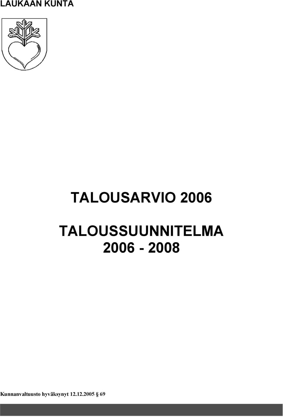 TALOUSSUUNNITELMA