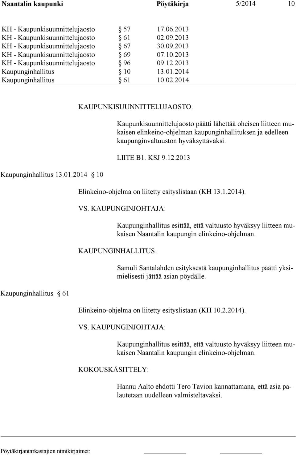 KH - Kaupunkisuunnittelujaosto 96 09.12.2013