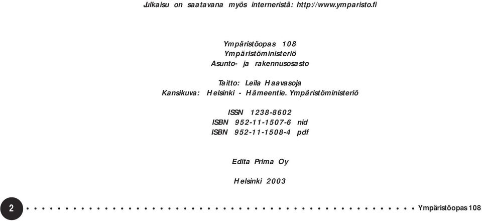 Haavasoja Kansikuva: Helsinki - Hämeentie.