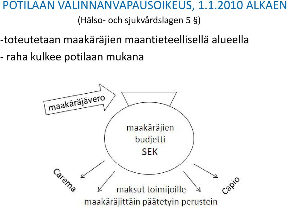 sjukvårdslagen 5 ) toteutetaan