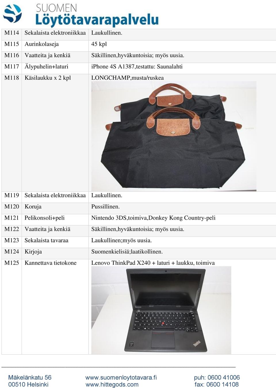 iphone 4S A1387,testattu: Saunalahti LONGCHAMP,musta/ruskea M119 Sekalaista elektroniikkaa Laukullinen.