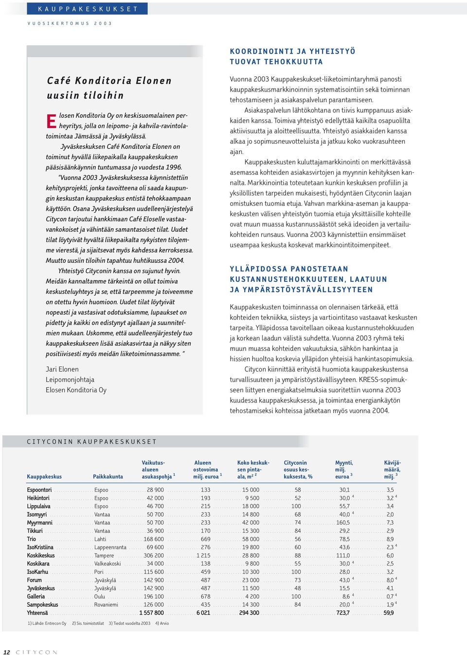 Vuonna 2003 Jyväskeskuksessa käynnistettiin kehitysprojekti, jonka tavoitteena oli saada kaupungin keskustan kauppakeskus entistä tehokkaampaan käyttöön.