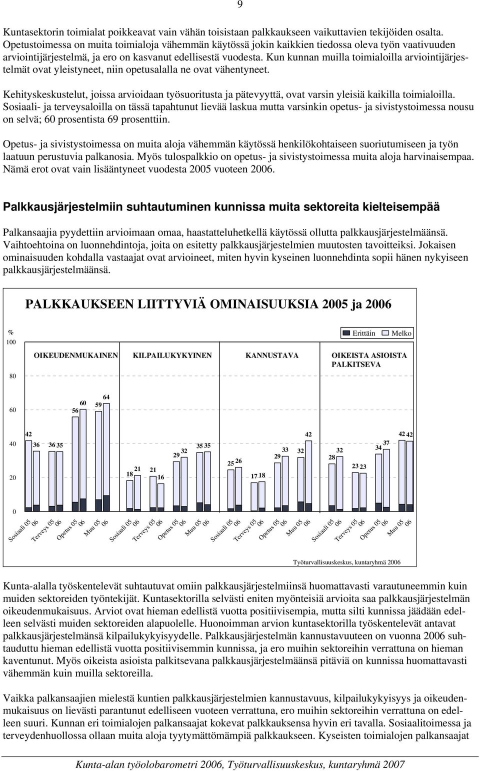 Kun kunnan muilla toimialoilla arviointijärjestelmät ovat yleistyneet, niin opetusalalla ne ovat vähentyneet.