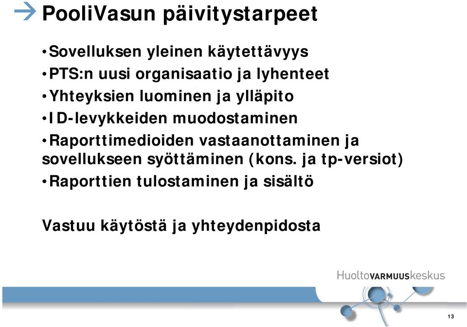 muodostaminen Raporttimedioiden vastaanottaminen ja sovellukseen syöttäminen